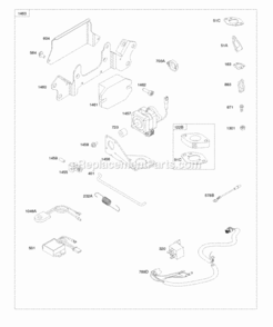 Page L Diagram and Parts List for 303447-1311-E1  Briggs and Stratton Engine